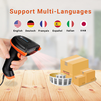 Lecteur de codes-barres QR 2D USB Tera filaire, certifié anti-poussière, antichoc, étanche IP65, ergonomique, Plug and Play, modèle D5100Y