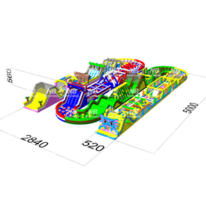 Lona de PVC para equipos de juegos infantiles, atracciones de parques temáticos para exteriores e interiores, pista de obstáculos inflable, inflable de entretenimiento - Product Image 6