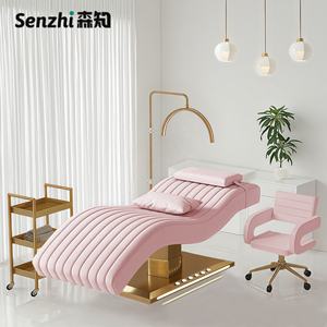 Luxuriöses elektrisches, geschwungenes Wimpern-Bettgestell mit LED, 3 Motoren, elektrische Schönheits-Massageliege, Kosmetikliege, Spa-Liege für Salonmöbel - Product Image 2