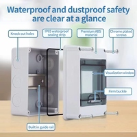 Boîte de jonction de distribution MCB en plastique ABS poli pour extérieur, série ZWKT CE HT, étanche, boîtier pour instruments électroniques