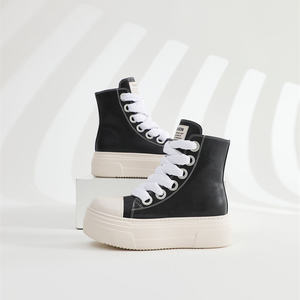 IDOIT גבוה נעלי נשים עיצוב יוקרה בנות מגפי קרסול סוליה עבה מגפי עור PU לאישה נעלי פלטפורמה - Product Image 5