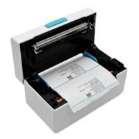Printer Label pengiriman tanpa tinta kompatibel dengan ESC/POS termal 4 inci 108mm ukuran kertas maksimal untuk mencetak kode batang stok tersedia