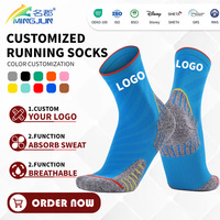 Chaussettes de basketball unisexes personnalisées avec protection de la cheville, col rembourré, compression ajustée, séchage rapide, maille respirante, semelle imperméable, pour jeunes