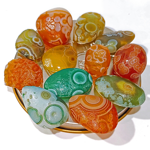<strong>Wholesale</strong> Natural Healing Crystals Raw Gobi Agate <strong>Gemstones</strong> <strong>Tibet</strong> Heaven Eye Stone Green Agate Eye Stones for Home Decoration - Product Image 6