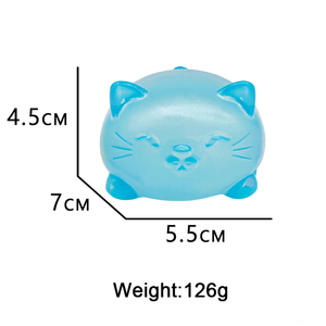 Most Popular TPR Colorful Cute Cat Pressure Release Soft Pinch <b>Squeeze</b> Decompression Squishy Toys for Kids Boys and Girls - Product Image 6