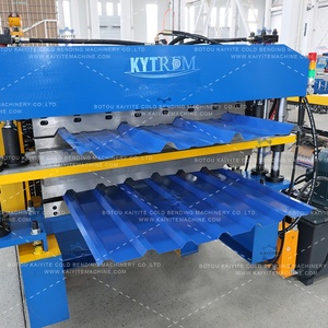 Machine de pressage de <span class=keywords><strong>tuiles</strong></span> à double couche à prix d'usine - Contrôlée par PLC, Économe en énergie, Moteur durable - Product Image 5
