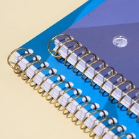 Carnet à feuilles mobiles A4 personnalisable, papier blanc, 70 feuilles, reliure spirale, couverture en PVC, option cadeau avec reliure à pointes, format A5