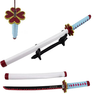 Espada Nichirin de <span class=keywords><strong>Shinobu</strong></span> Kocho, Hashira de los Insectos, Miniatura de 45 cm, No Afilada, para Cosplay y Decoración de Escritorio - Product Image 1
