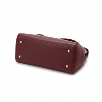 Sac à main à rabat vintage bordeaux pour femme, élégant sac à bandoulière, sac fourre-tout en cuir PU de qualité supérieure avec logo personnalisé pour femme