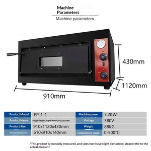 Four à <span class=keywords><strong>pizza</strong></span> électrique commercial Qianmai, four à pain double couche, contrôle indépendant de la température par bouton, fonction de rôtissage - Product Image 6