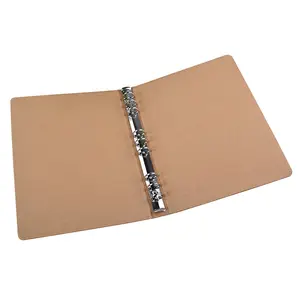 Hochwertige Hardcover A4 Kraft papier Umwelt Ring binder Marketing Papier Datei Ordner mit Logo