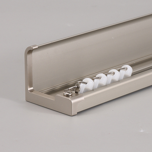 Rail de rideau droit simple avec boîte de rangement, structure fine et légère, cache-poussière pour rideaux domestiques monocouche - Product Image 6