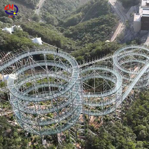 Grand <span class=keywords><strong>toboggan</strong></span> aquatique en verre long dérivant dans les airs sur la montagne montagnes russes <span class=keywords><strong>toboggan</strong></span> de parc aquatique en verre - Product Image 4