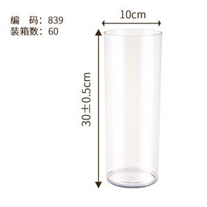 Vase en verre cylindrique simple de haute qualité pour la décoration de la maison, vase floral abstrait personnalisé, vase en verre transparent épaissi - Product Image 5