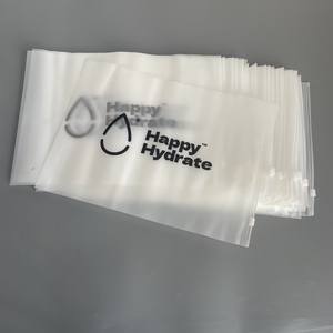 Sacs refermables réutilisables avec logo de marque de vêtements personnalisés, pochette pour l'emballage des vêtements, sac refermable en plastique givré - Product Image 1