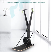 Máquina de Esquí Mecánica con Resistencia al Viento, Uso Comercial, Monitoreo Inalámbrico de Frecuencia Cardíaca, Pantalla LED, Equipo de Fitness Cardiovascular