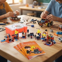 Kit Robot Intelligent Interactif 15-en-1 en Métal pour Projet DIY de Maison Intelligente, Idéal pour l'Entraînement à la Programmation des Étudiants en Classe