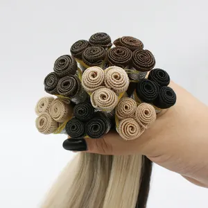 Changshunfa-Extensión de cabello de trama hecha a mano, doble estiramiento, cabello humano Remy ruso, reflejos, baylaage