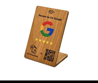 Support NFC en bois pour avis Google avec puce NTAG213, carte de visite personnalisée pour hôtel, étanche, 105x70mm
