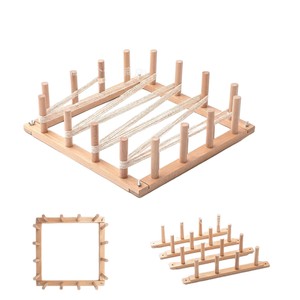 Wooden <b>Diy</b> Weaving Loom <b>Kit</b> 4 Sets Handmade Textile Yarn Tools For Crafting - Product Image 1