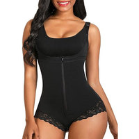 Body gainant sculptant en nylon ferme, à entrejambe ouvert, avec contrôle de compression abdominale et effet rehausseur de fesses, pour post-liposuccion BBL Phase 3, avec dentelle