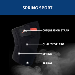 Phổ biến nén tay áo bảo vệ Miếng đệm đầu gối thể thao với lò xo ấm đầu gối hỗ trợ cú đúp với bảo vệ thiết kế mới - Product Image 3