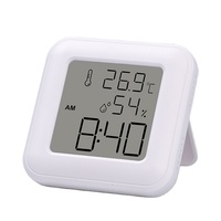 Thermomètre et hygromètre LCD Précision de l'horloge numérique Affichage de l'humidité Thermomètre numérique multi-thermomètre