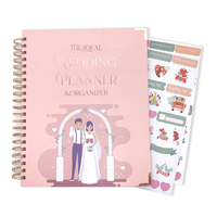 Organisateur de planificateur de Journal de mariage de dessin animé personnalisé à double bobine en gros