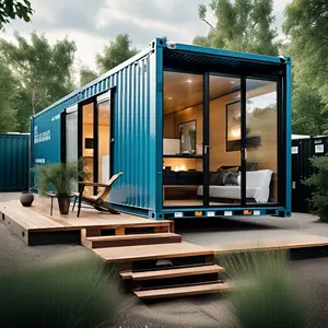 Prefab Kamer En Speeltuin 30sqm Container Shelter Hoge Kwaliteit Geprefabriceerd Huis Op Palen Met Slaapkamer Ll