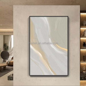 Art mural abstrait aquarelle Wabi-Sabi pour salon - <span class=keywords><strong>Peinture</strong></span> <span class=keywords><strong>moderne</strong></span> minimaliste verticale en porcelaine cristalline, confort luxueux - Product Image 4