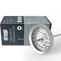 Termometer memasak daging Dial Digital, pengukur suhu logam pemeriksaan unggas BBQ aman untuk Penggunaan dapur rumah
