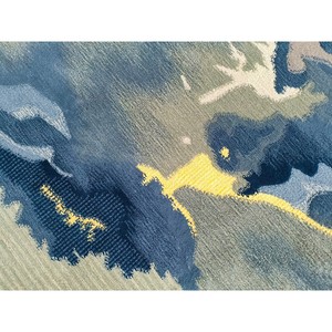 Alfombra de Lujo Personalizada, Abstracta, Hecha a Mano, con Mechones Cortados, Ecológica, Duradera, de Lana de Nueva Zelanda y Seda de Bambú, para Hotel o Villa - Product Image 5