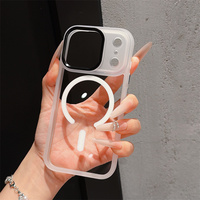 Coque de téléphone magnétique transparente en acrylique de luxe antichute pour iPhone 17 18 Pro Max – Coque fine transparente magnétique – Vente en gros