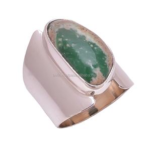 Variscita natural indio hecho a mano 925 anillos de joyería de plata esterlina clásico a granel al por mayor para bodas fabricado artista - Product Image 1