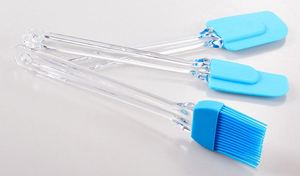 Juego de 3 Espátulas Azules OEM ODM para Mezclar Crema y Harina, Utensilios de Cocina para Repostería, Juego de Espátulas de Silicona - Product Image 3