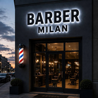 Enseigne lumineuse LED personnalisée avec télécommande, logo mural en métal 3D éclairé pour salon de beauté, bureau, publicité, décoration