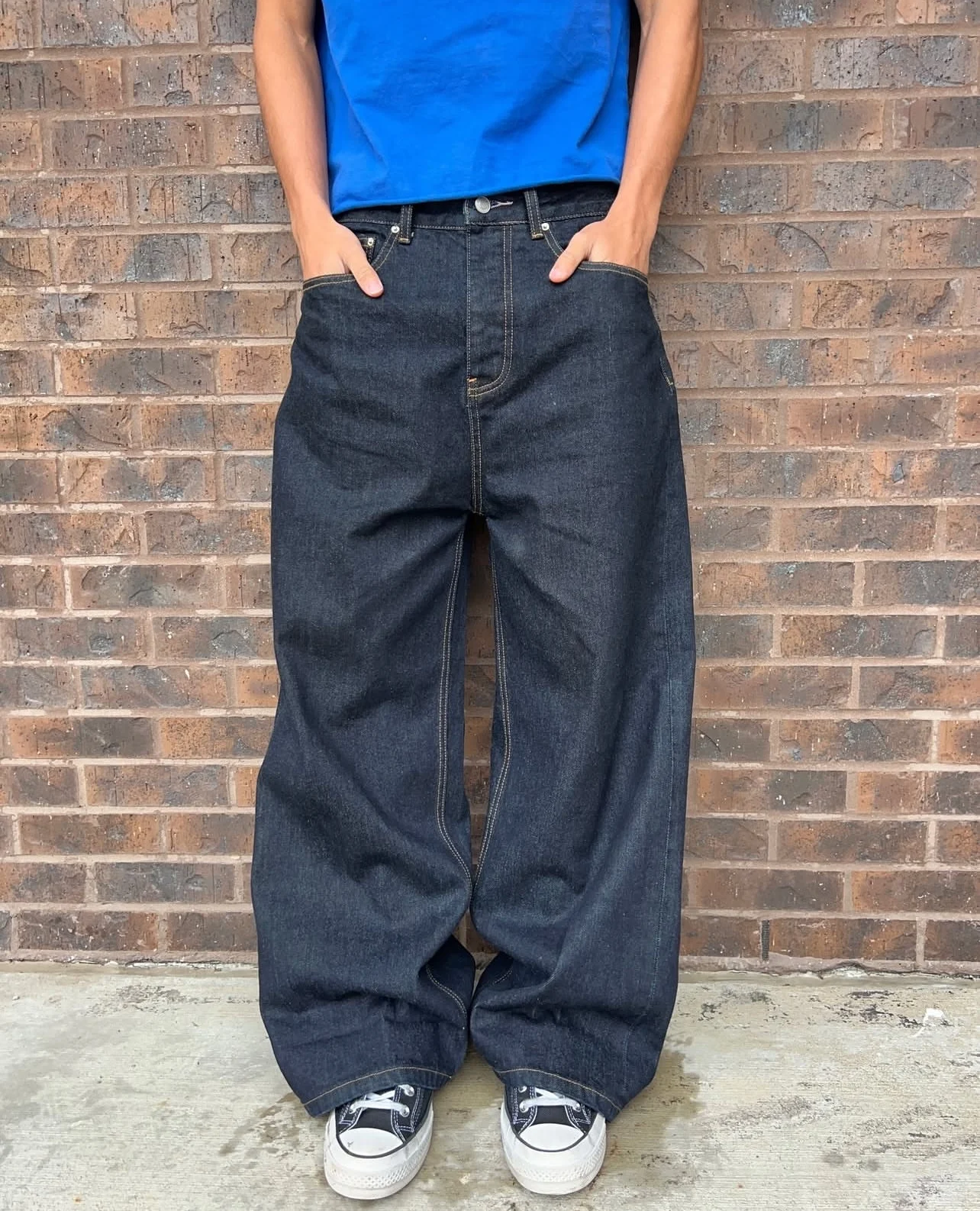 パンツ Baggy Selvedge Jean sp.0009bSS25-black selvedge baggy jean. Plainsong 2025