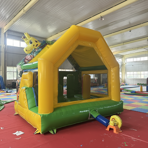 Château gonflable pour enfants de nouvelle conception 4m*4m, château gonflable à thème animal, château gonflable avec toboggan à vendre - Product Image 6