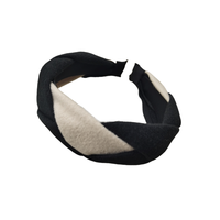 Bandeau de cerceau de cheveux rétro tricolore accessoires de cheveux en tissu tressé doux avec bandeau à la mode de conception croisée