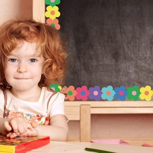 Borde Decorativo para Tablero de Anuncios con Diseño Floral Bohemio, Recorte de Flores para Tablero de Anuncios, Ideal para Escuela, Aula, Oficina y Pizarra - Product Image 4