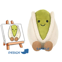 Peluche super douce personnalisée avec rembourrage en coton PP, design unisexe