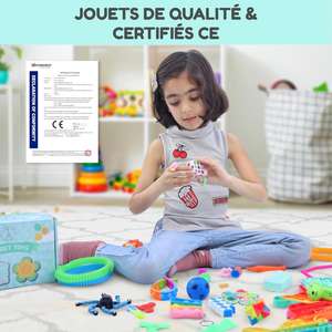 Wholesale Bulk Crochet Fidget Toys Set 44pc <b>Keychain</b> Fidget Spinner with Custom Logo Novelty Party Favors & Gag Gifts for Kids - Product Image 5