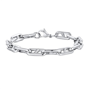 Bracelet pour homme en acier inoxydable, minimaliste, étanche, chaîne à maillons - Product Image 1