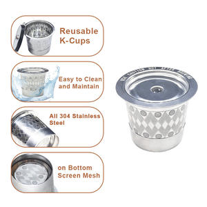 Cápsula de Café <span class=keywords><strong>Reutilizable</strong></span> Universal de Acero Inoxidable Compatible con la Mayoría de las Cafeteras <span class=keywords><strong>Keurig</strong></span> 1.0 - Product Image 4