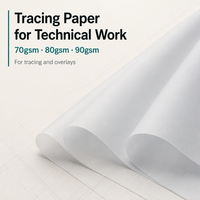 Papel de Calco Translúcido Técnico, Hojas de Papel Vitela de 70gsm, 80gsm, 90gsm para Dibujo CAD, Arquitectura, Diseño Gráfico, Venta al por Mayor