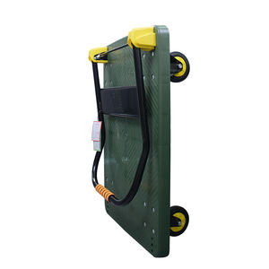 รถเข็นแพลตฟอร์มพับได้สีเขียว60*90ซม. 400กก. รถเข็นตลาดรถบรรทุกมือสำหรับจัดเก็บเครื่องมือคลังสินค้า - Product Image 4