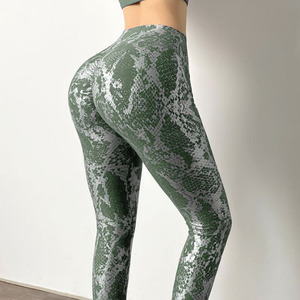 Peach Hip Lift Stretch Tight Workout Yoga Pants High Waist <strong>Snake</strong> <strong>Printed</strong> Sport <strong>Leggings</strong> Fitness Butt Lifting Gym <strong>Leggings</strong> - Product Image 4