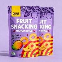 Sachet plastique personnalisé pour snacks, pochette à bonbons recyclable, sachet alimentaire refermable, emballage pour mangues séchées, étiquette et logo personnalisés