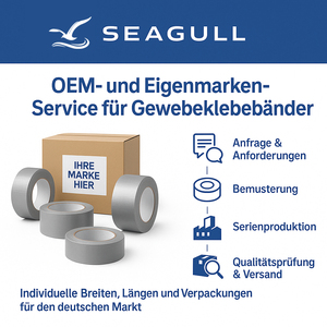 เทปกาวผ้าสำหรับงานอุตสาหกรรมและก่อสร้าง SEAGULL  ขนาดปรับแต่งได้ ตัวเลือกกันน้ำ กาวเหนียวแน่น คุณภาพระดับมืออาชีพ - Product Image 4