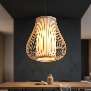 LAMPE LANTERNE Lustre en bambou tissé à la main Lampe suspendue en bambou Lampe lanterne en bambou naturel Éclairage en bambou artisanal - Product Image 3